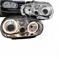 Μπροστινά Φανάρια Set Για Vw Golf IV (4) 97-03 Angel Eyes Χρωμίου H7/H7/H3 Depo - Headlights - Xenon - Bulbs